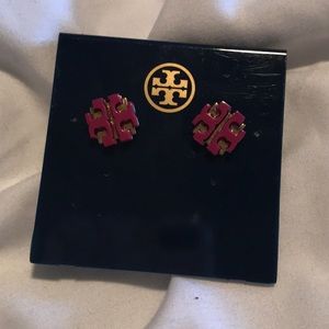 Tory Burch logo earrings